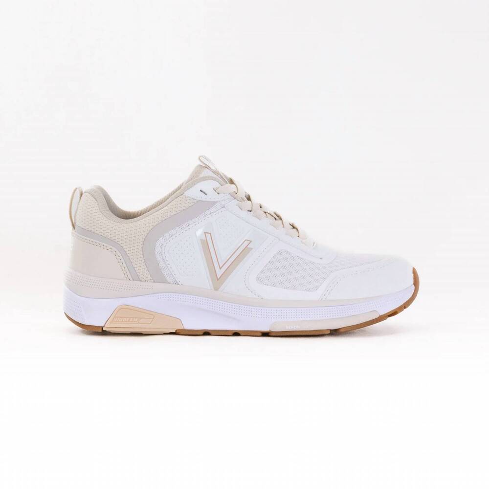 NEW VIONIC women's walk strider sneaker in white/cream